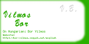 vilmos bor business card